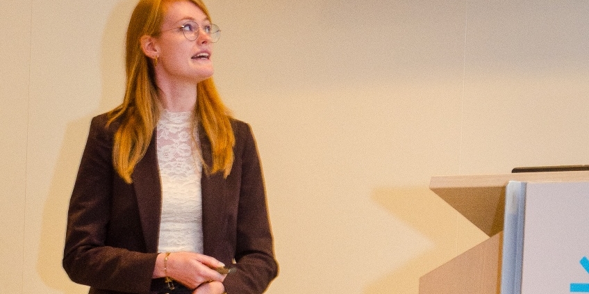 Irene Zitzmann presenteert tijdens het VOGON Talent Seminar